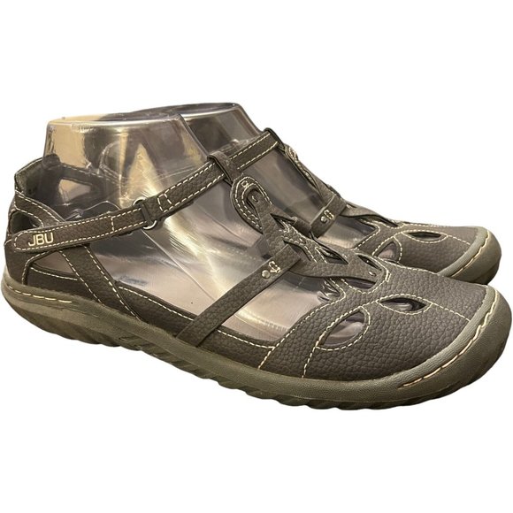 JBU Shoes Jbu Memory Foam Faux Vegan Leather Hiking Sandals Brown